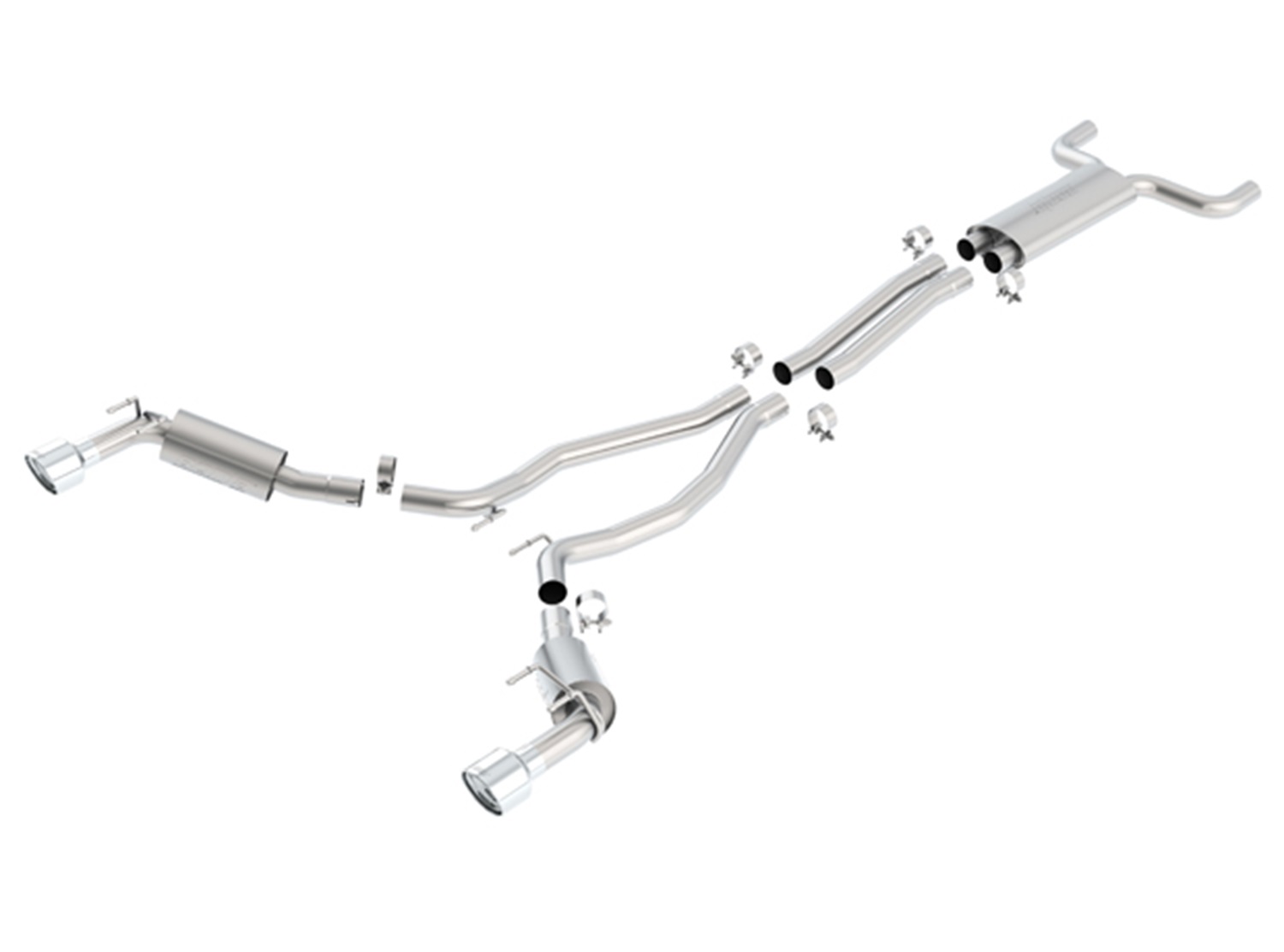EC-Type, Touring Cat-Back Exhaust System, 2010-2013 Camaro SS 6.2L V8 Automatic/