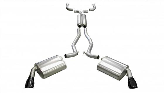 2.5 Inch Cat-Back Plus X-Pipe Sport Exhaust Dual Rear Exit 4.0 Inch 10-15 Chevrolet Camaro RS Coupe/Convertible 3.6L V6 Stainles