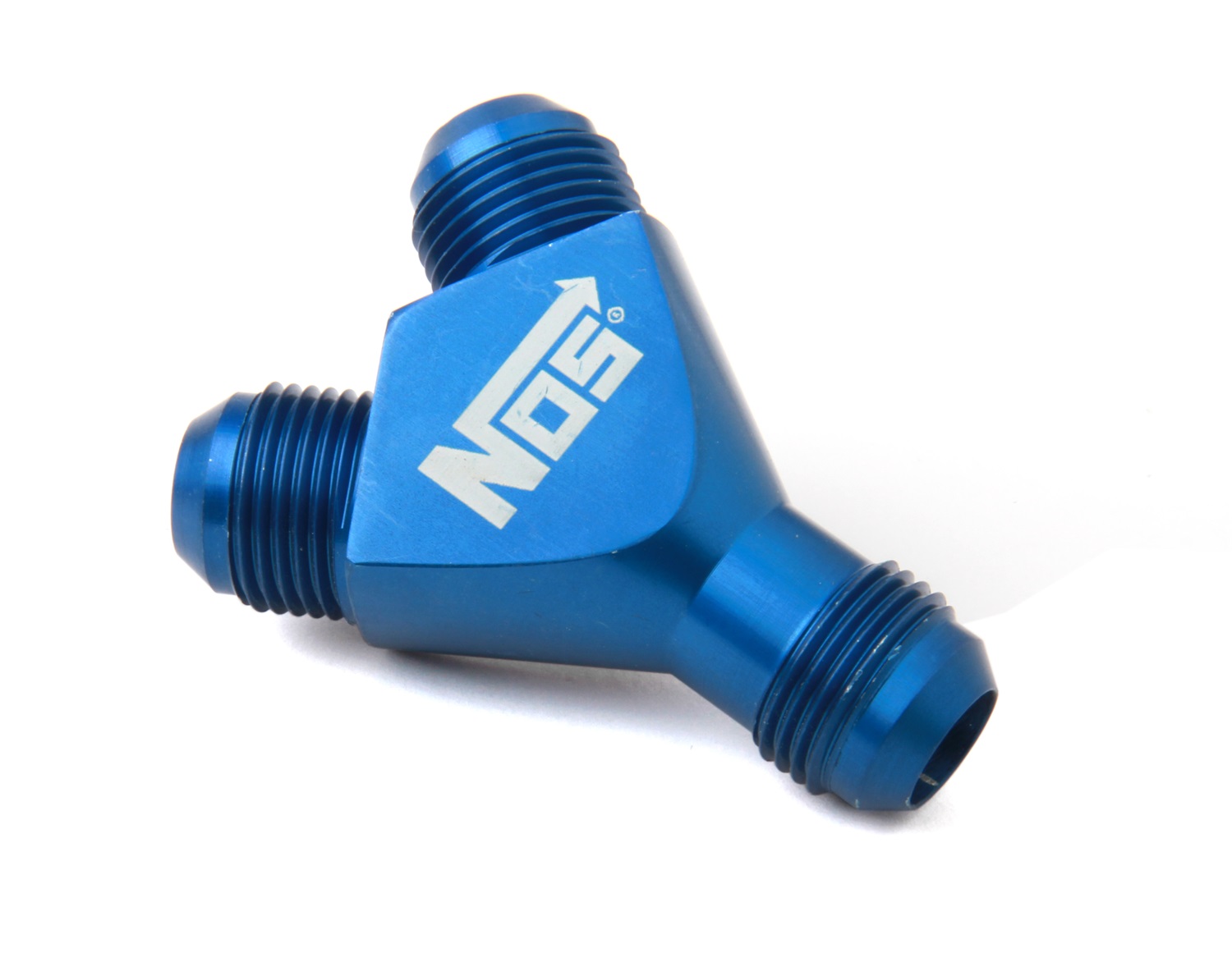 Fuel Hose Fitting, NOS Distribution Blocks, 10AN Y-BLOCK (BLUE)