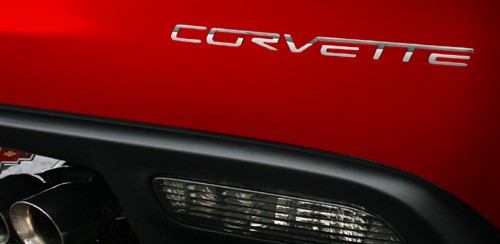2005 and Up, C6 Corvette Mirror Finish Rear Letters