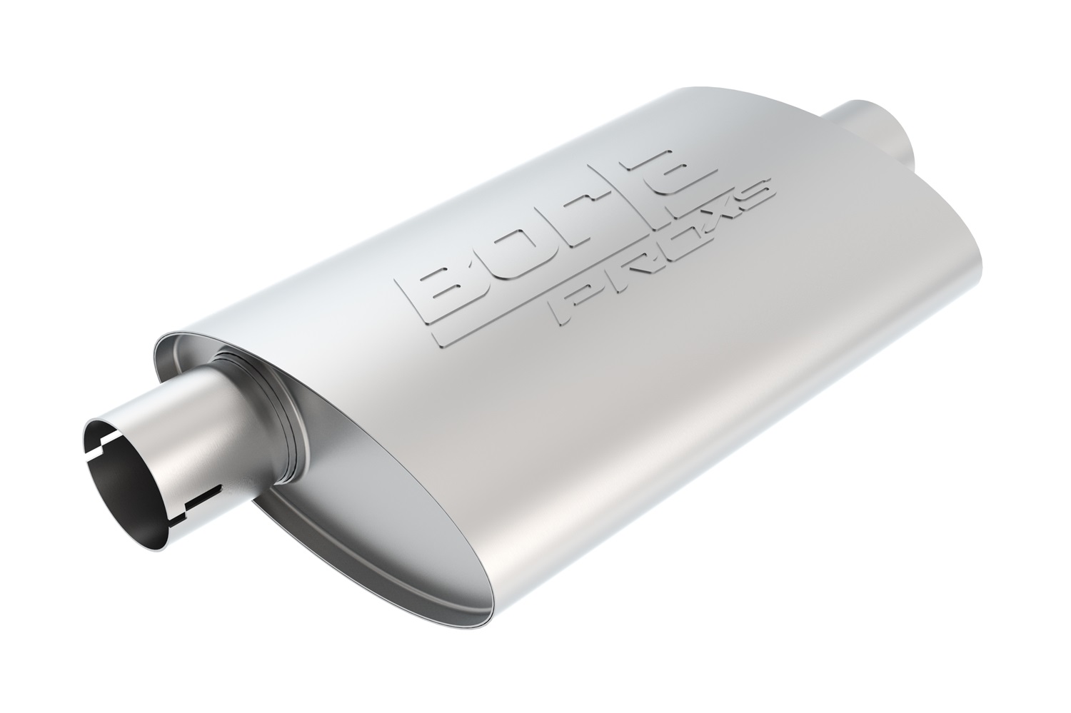 ProXS Muffler 2.25" Offset Inlet/2.25" Center Outlet, 4" x 9.5" Oval, 19" Long B