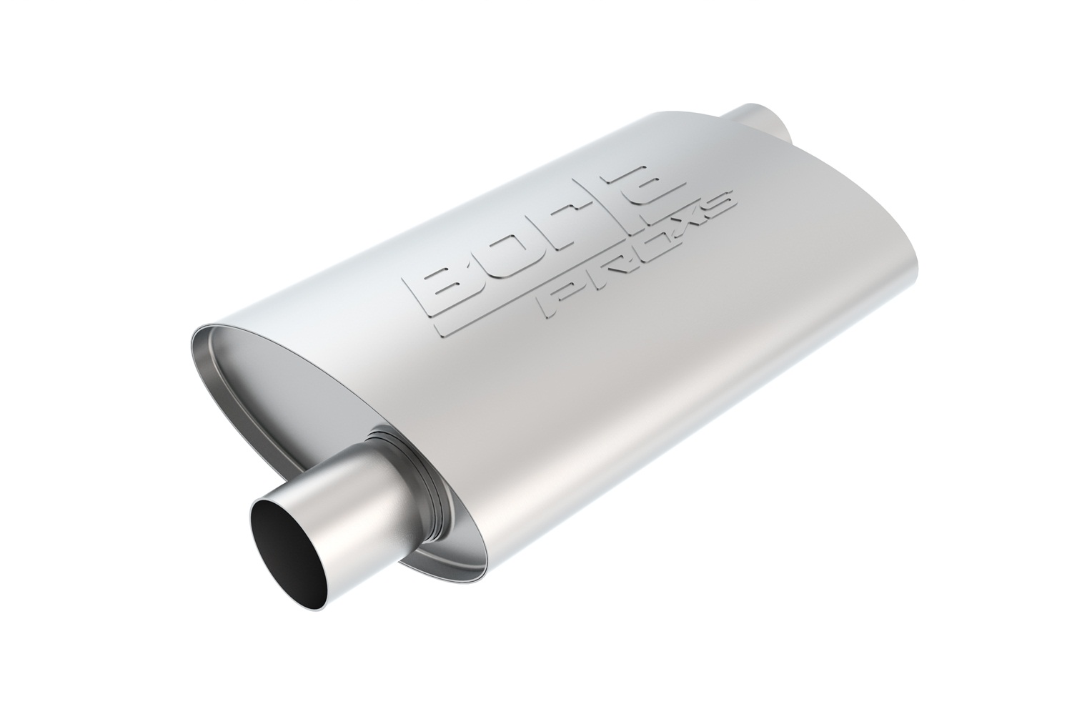 ProXS Muffler 2.25" Offset Inlet/2.25" Offset Outlet, 4" x 9.5" Oval, 14" Long B