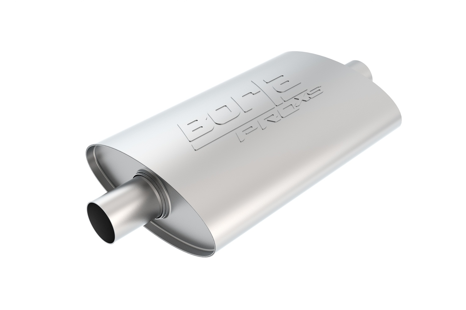 ProXS Muffler 2.5" Center Inlet/2.5" Center Outlet, 4" x 9.5" Oval, 14" Long Bod