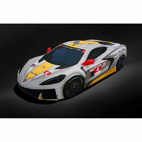 20-22+ C8 Corvette Premium Indoor Car Cover with (Gray) C8.R Print - GM OEM