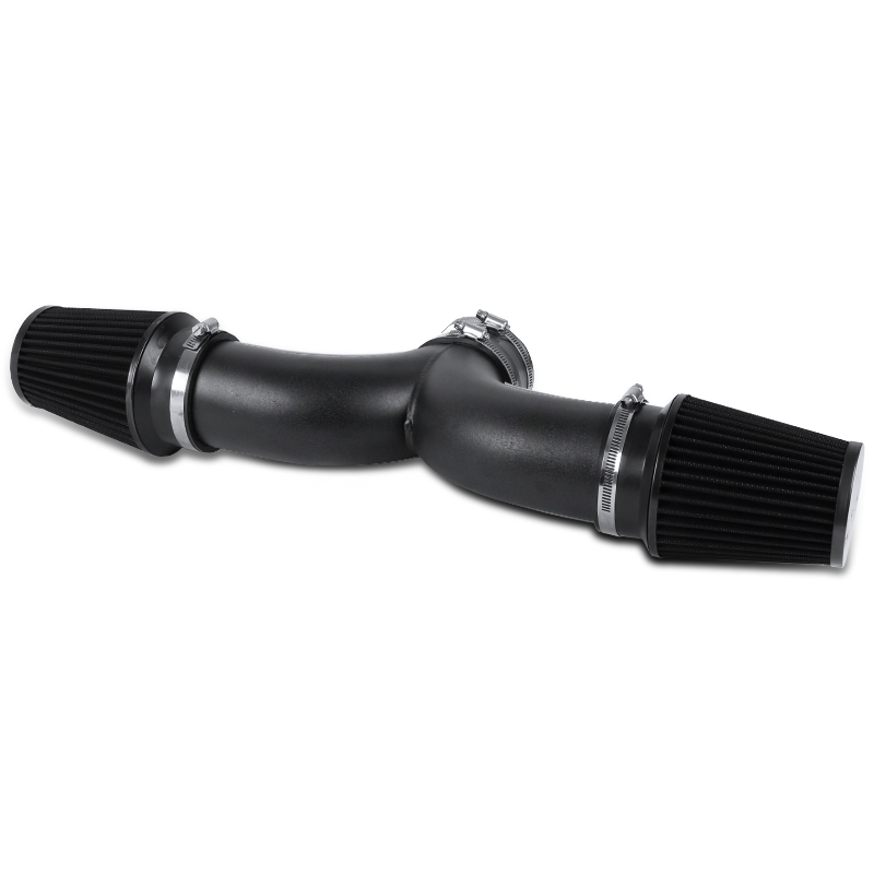 C5 Corvette, 2001-2004 Dual, Twin Air flow Air Intake System, Matte Black Tunes w Grey Filters