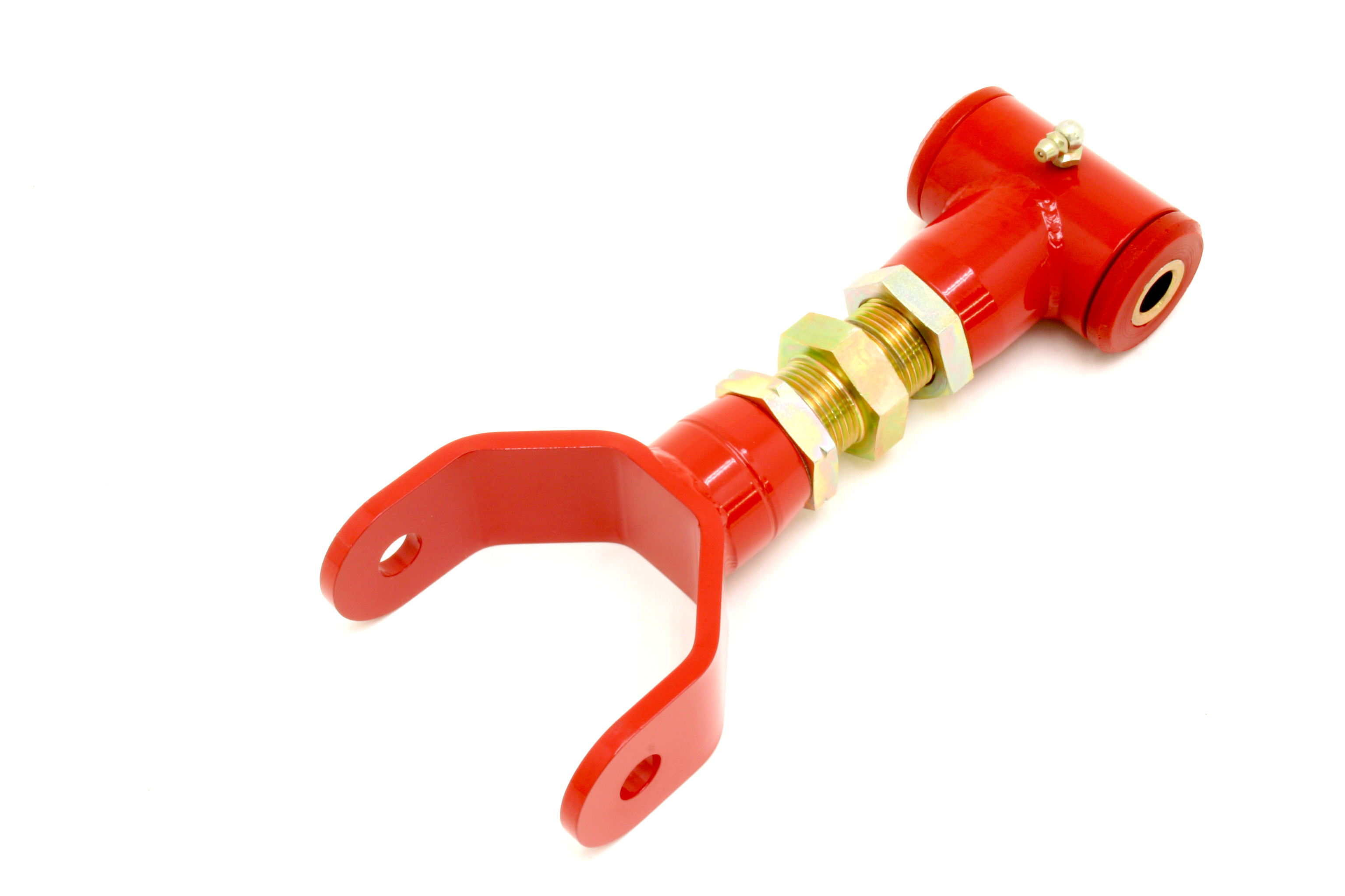 BMR Suspension Control Arm, Tubular, Upper, Adjustable, Polyurethane Bushings, Steel, Red Powder Coat, Ford Mustang 2005-10,