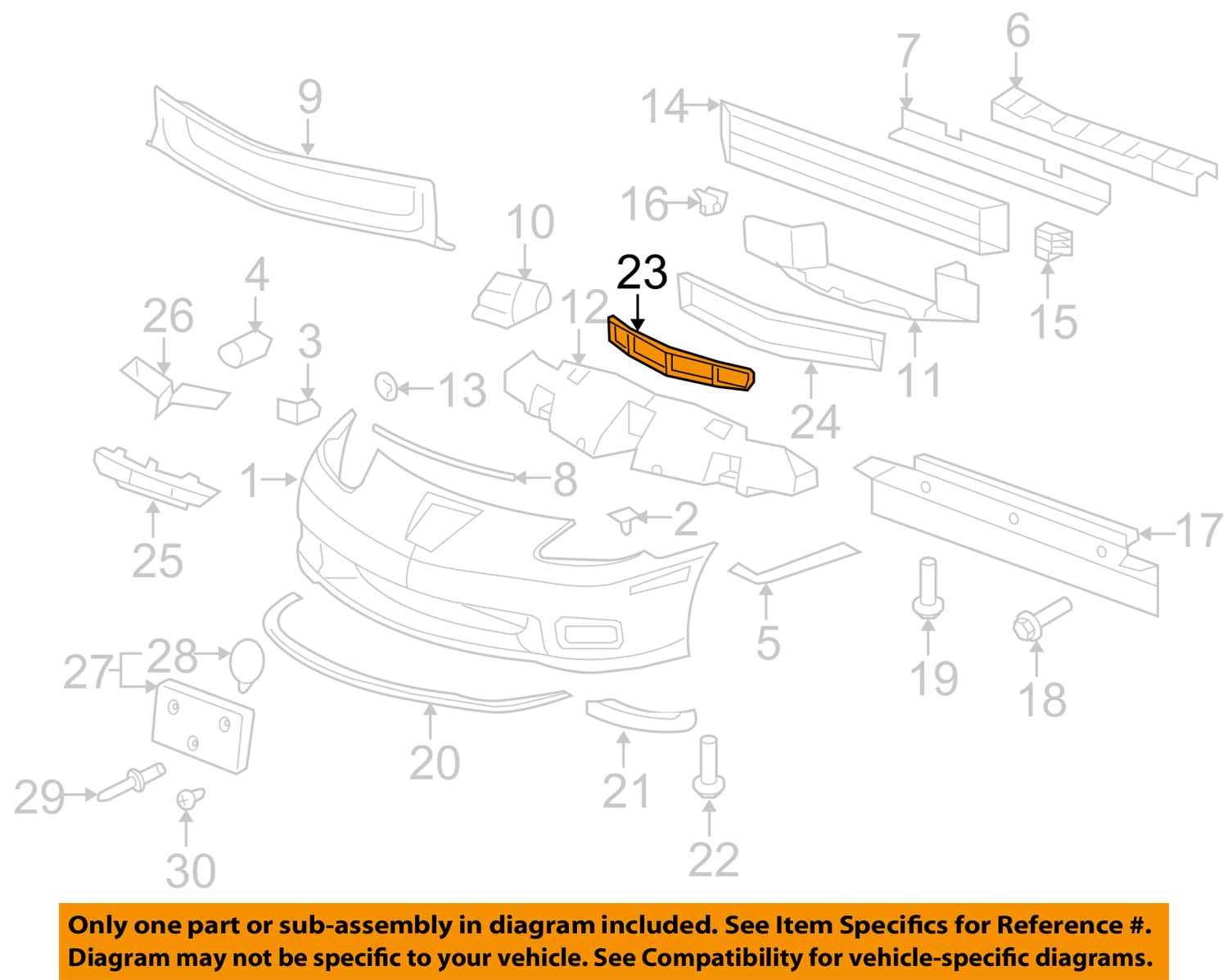GM OEM Front C6 Corvette Z06, Grand Sport, ZR1 Front Bumper Lower Grille