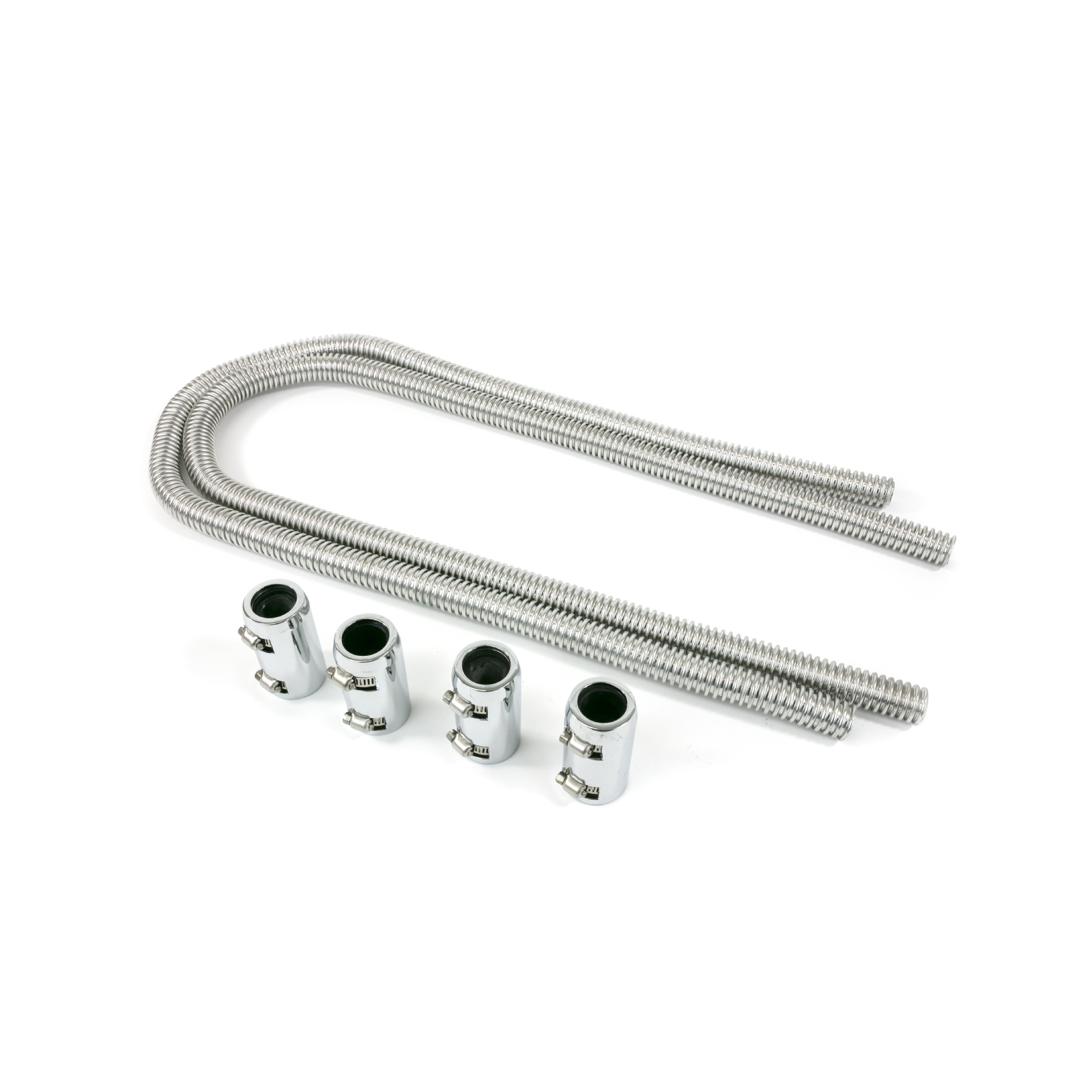 44" Chrome Heater Hose Kit