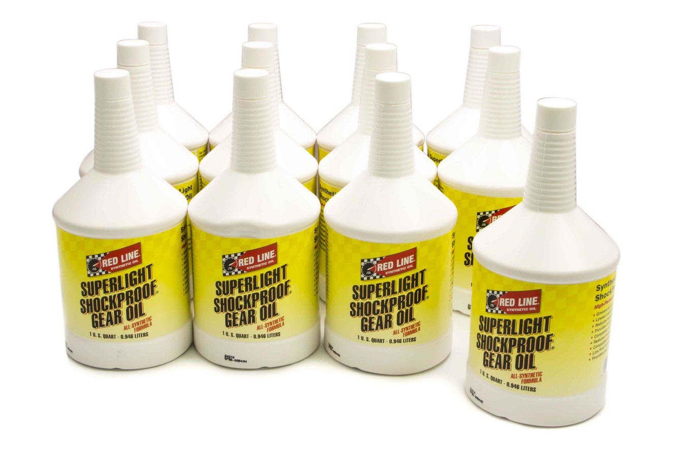 REDLINE OIL Gear Oil Superlight Shockproof Synthetic 1 qt Bottle Set of 12