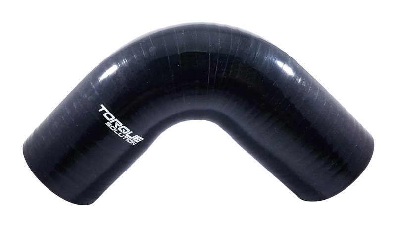 Torque Solution 90 Degree Silicone Hose Elbow: 2.5" Black Universal