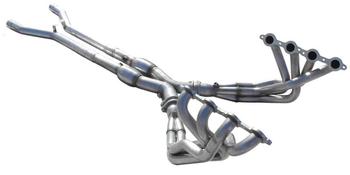 American Racing Long Tube Headers 2005-2008 C6 Corvette 2" x 3" Header with High FLow Cats