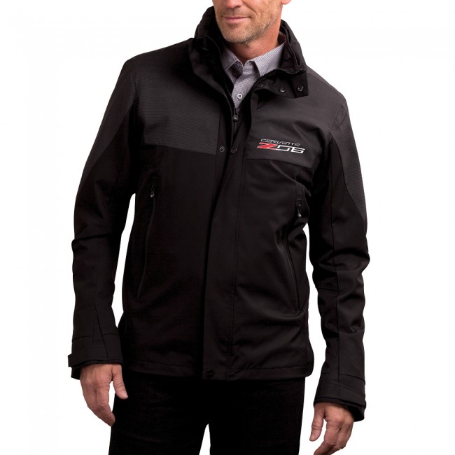Corvette C7 Z06 Logo Stealth Reflective Jacket in Black