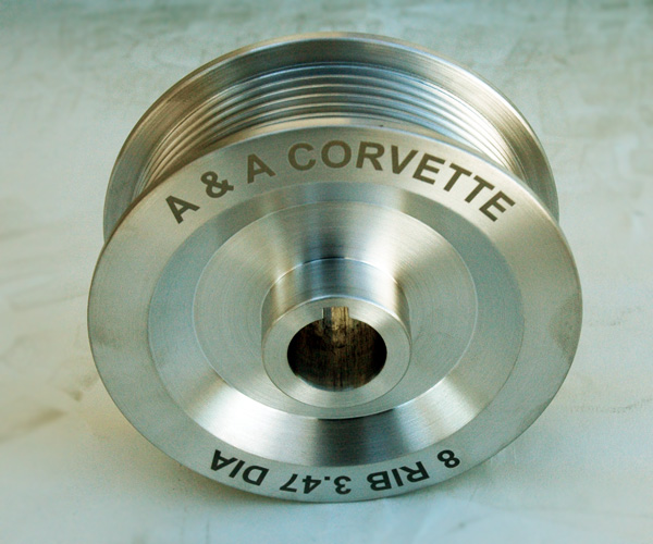 A&A Corvette 3.47" 8-Rib Supercharger Pulley