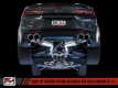 16-22+ Camaro SS/ZL1 Touring Edition Axle-Back Kit, Diamond Black Quad Exhaust, AWE Tuning  