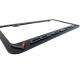 C8 Corvette License Plate Frame -Black Crossed Flags Logo
