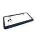 C8 Corvette License Plate Frame -Black Crossed Flags Logo, Black