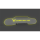 C8 Corvette WindRestrictor Illuminated Glow Plate, Flags Left Of Script Coupe 