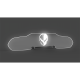 C8 Corvette WindRestrictor Illuminated Glow Plate, Jake Skull Coupe
