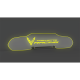 C8 Corvette WindRestrictor Illuminated Glow Plate, Flags With Corvette Racing Coupe