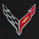 C8 Corvette Floor Mats, Lloyds Mats with C8 Crossed Flags
