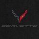 C8 Corvette Floor Mats, Lloyds Mats with C8 Crossed Flags & Corvette Script