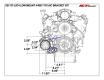ICT Billet Corvette Compressor Bracket LS Truck Low Mount 4-Rib A/C Compressor for Sanden SD7