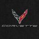 C8 Corvette Floor Mats, Lloyds Mats with C8 Crossed Flags & Corvette Script